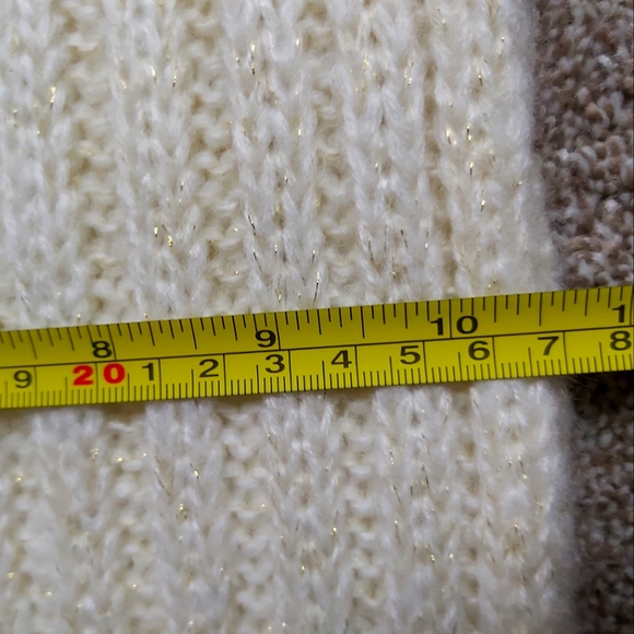 Cream/Gold Knit Infinity Scarf - Picture 3 of 4